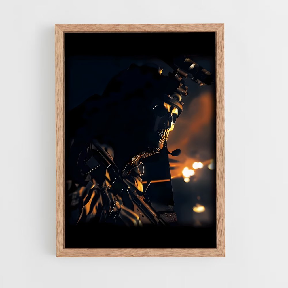 Poster Ghost in Gold – affiche Call of Duty (vue 4)